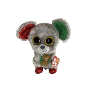 Ty Beanie Boos Mac The Mouse Christmas Holiday 9 In. Plush Stuffed Animal 2016